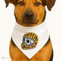Caffeine And Gasoline USA-Made Doggie Bandana thumb 1