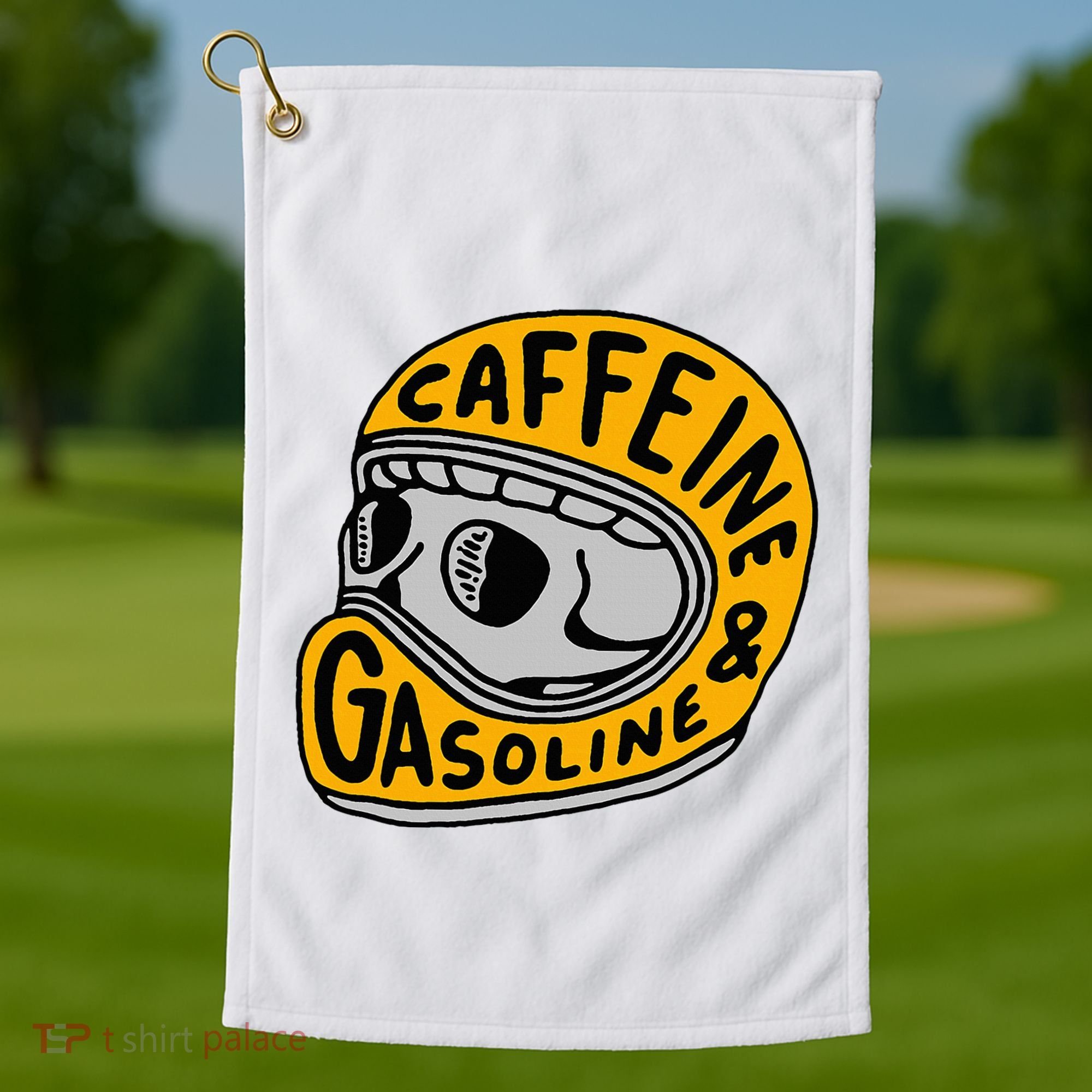 Caffeine And Gasoline Golf Towel
