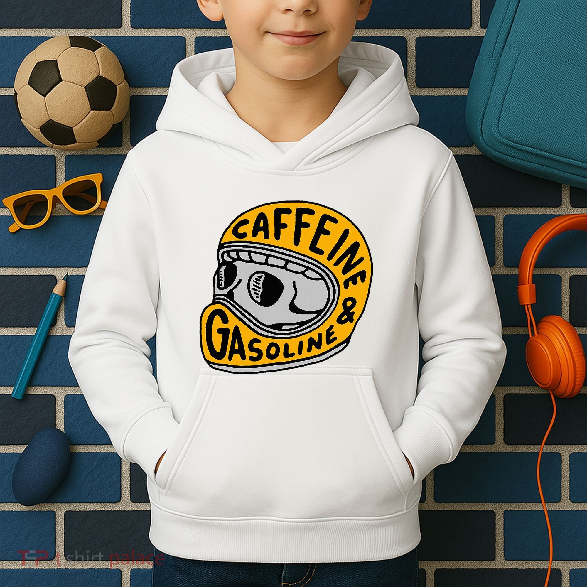 Caffeine And Gasoline Kids Hoodie