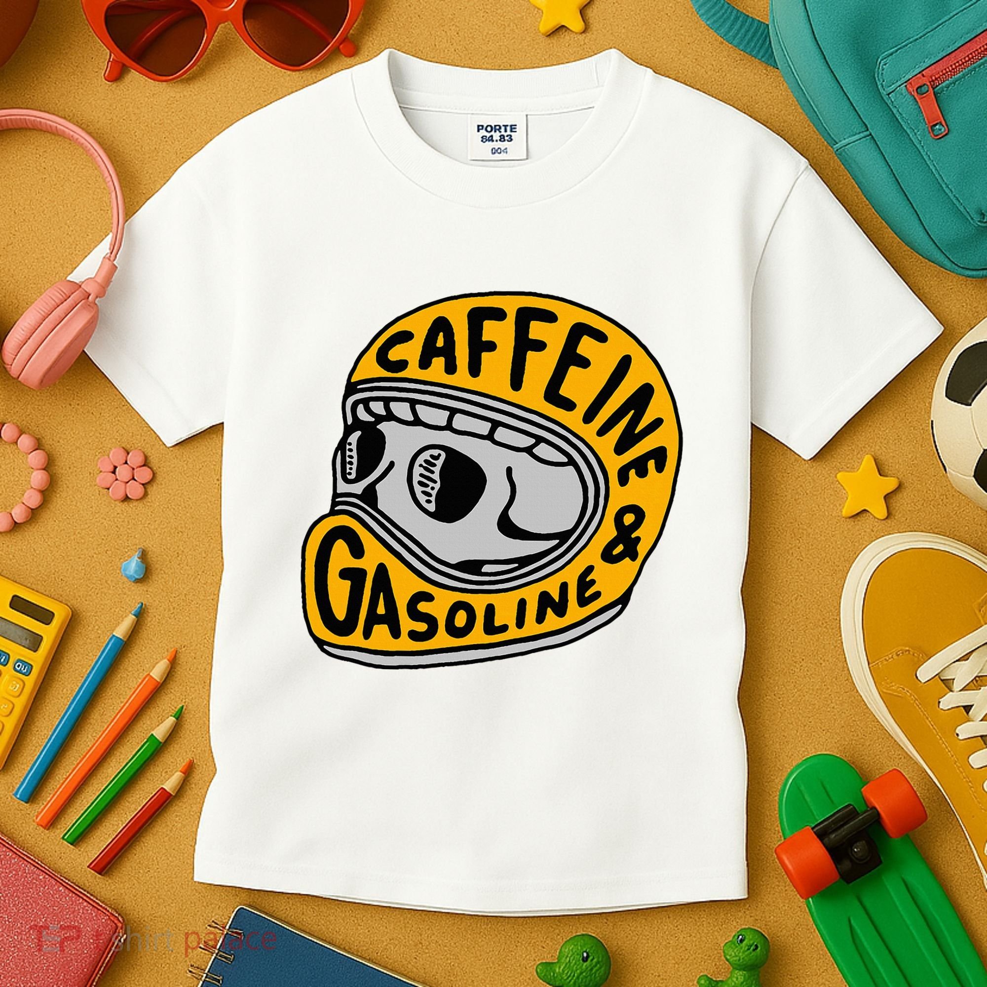 Caffeine And Gasoline Kids T-Shirt