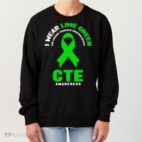 Cte Awareness Gift I Wear Lime Green For Cte Awareness Gift Women's Sweatshirt thumb 0