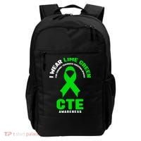 Cte Awareness Gift I Wear Lime Green For Cte Awareness Gift Backpack thumb 0