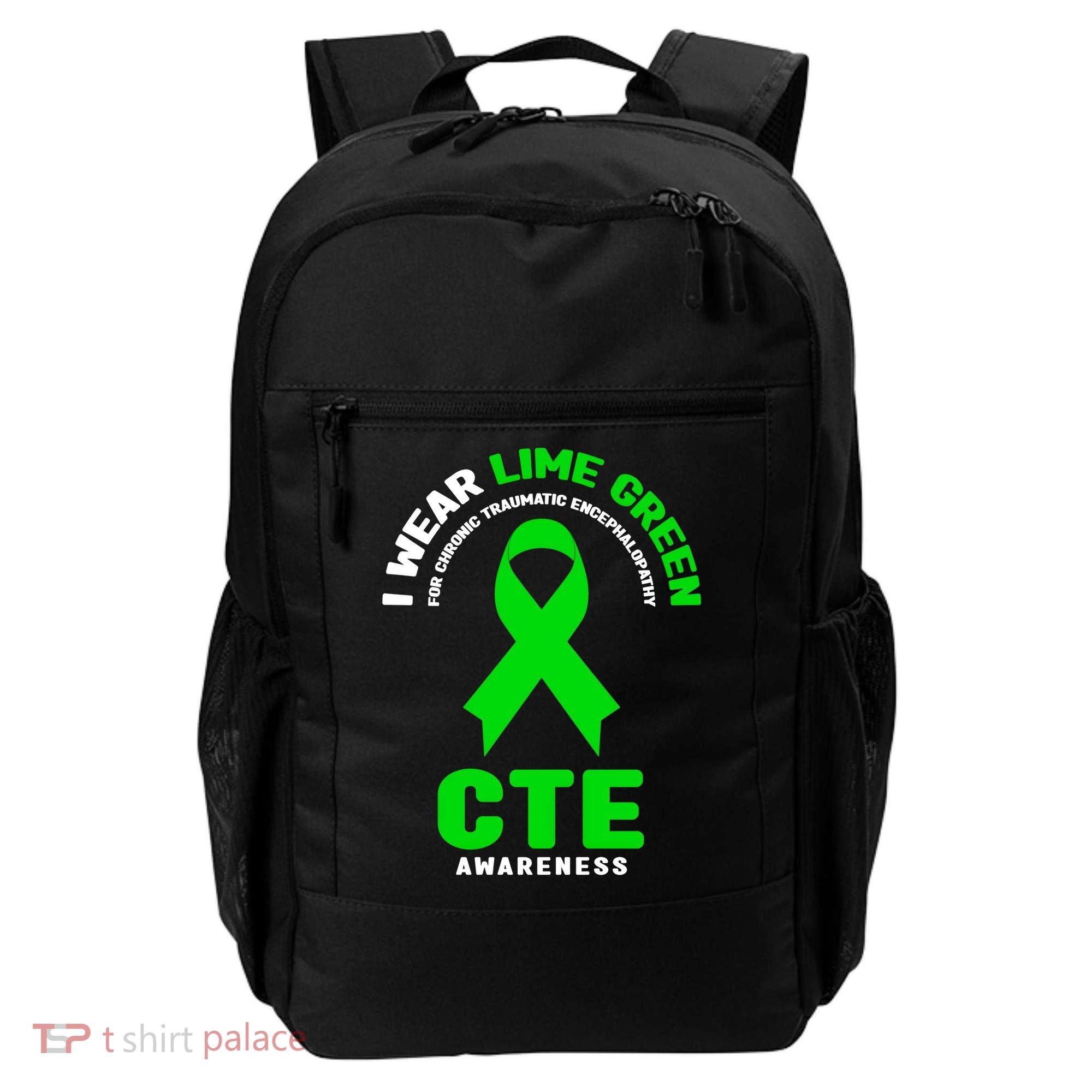 Cte Awareness Gift I Wear Lime Green For Cte Awareness Gift Backpack