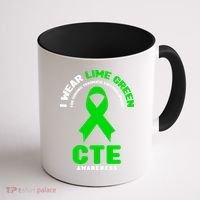 Cte Awareness Gift I Wear Lime Green For Cte Awareness Gift Coffee Mug thumb 1