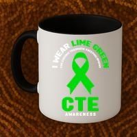 Cte Awareness Gift I Wear Lime Green For Cte Awareness Gift Coffee Mug thumb 2