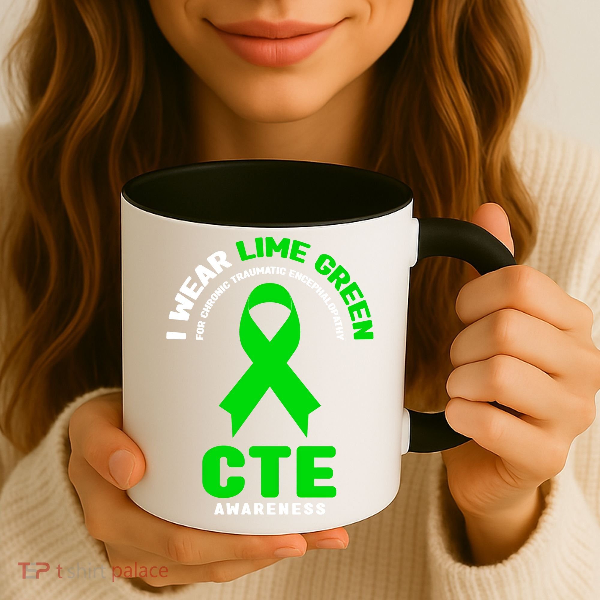 Cte Awareness Gift I Wear Lime Green For Cte Awareness Gift Coffee Mug