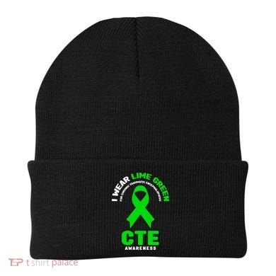 Cte Awareness Gift I Wear Lime Green For Cte Awareness Gift Beanie