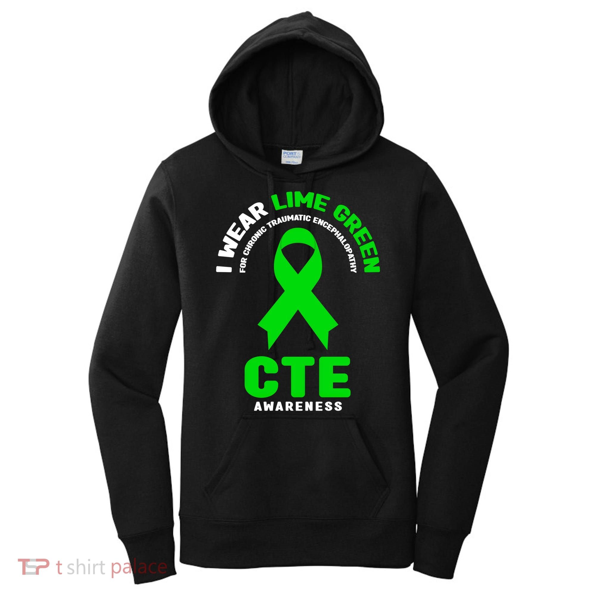 Cte Awareness Gift I Wear Lime Green For Cte Awareness Gift Women's Hoodie