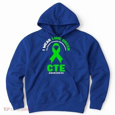Cte Awareness Gift I Wear Lime Green For Cte Awareness Gift Hoodie