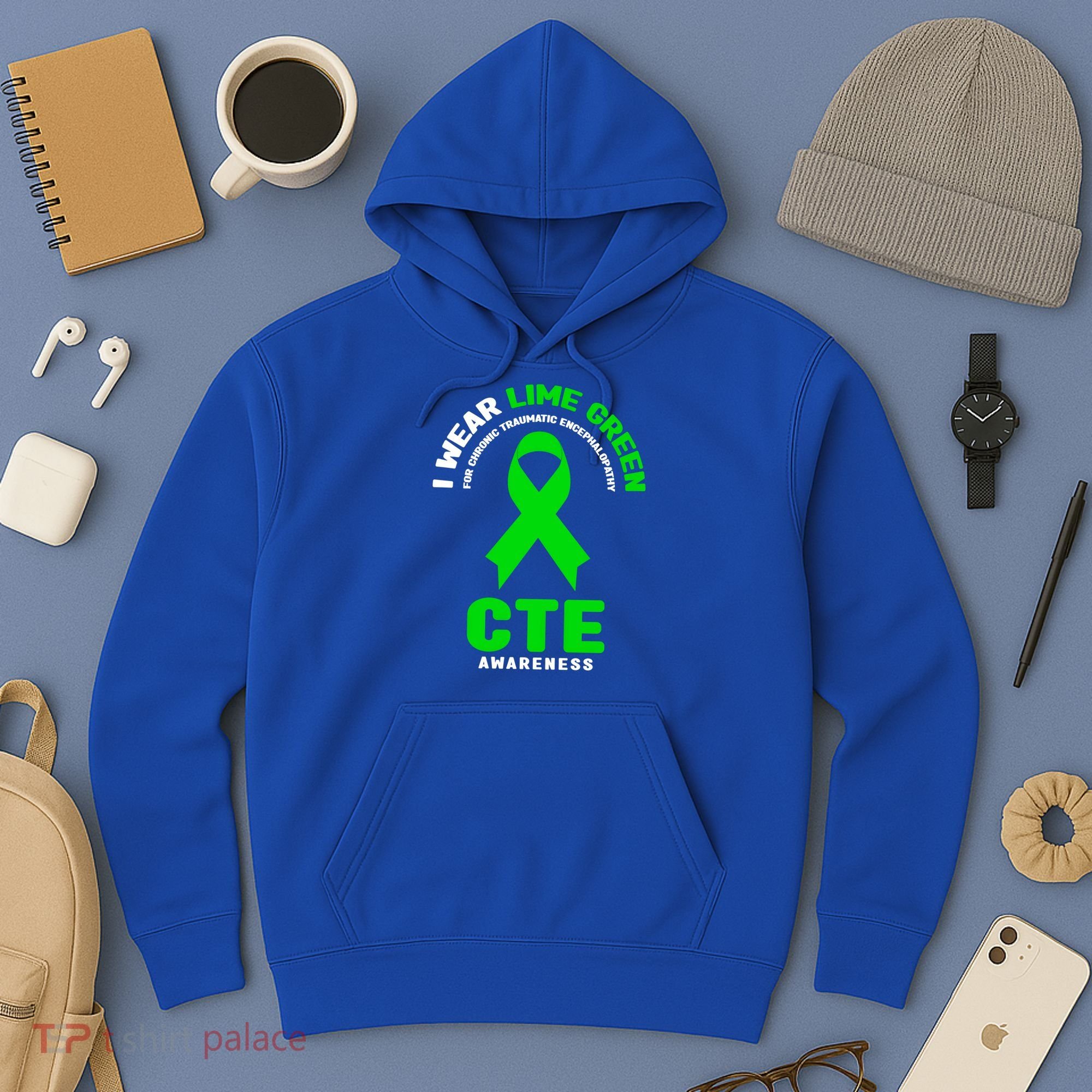 Cte Awareness Gift I Wear Lime Green For Cte Awareness Gift Hoodie