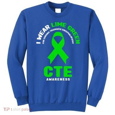 Cte Awareness Gift I Wear Lime Green For Cte Awareness Gift Sweatshirt