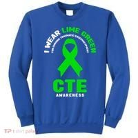 Cte Awareness Gift I Wear Lime Green For Cte Awareness Gift Sweatshirt thumb 0