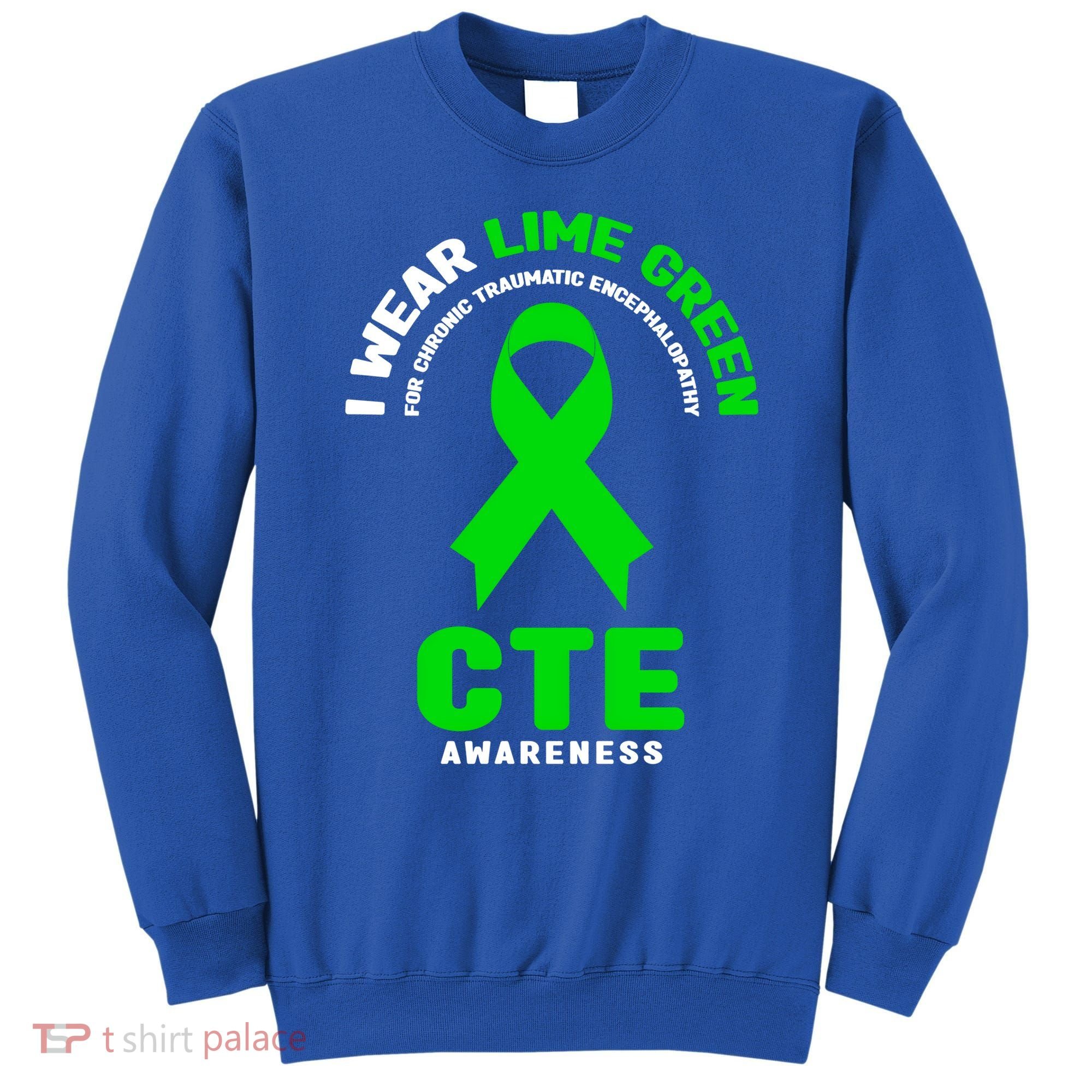 Cte Awareness Gift I Wear Lime Green For Cte Awareness Gift Sweatshirt