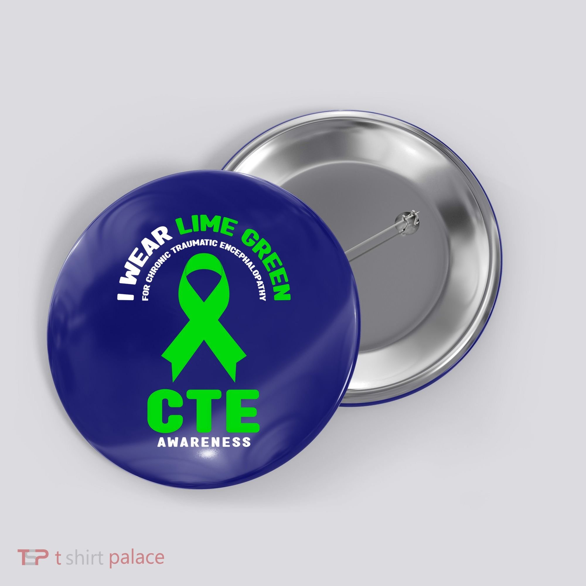 Cte Awareness Gift I Wear Lime Green For Cte Awareness Gift Button