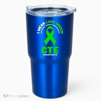 Cte Awareness Gift I Wear Lime Green For Cte Awareness Gift Tumbler