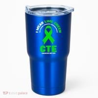 Cte Awareness Gift I Wear Lime Green For Cte Awareness Gift Tumbler thumb 0