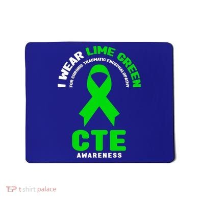 Cte Awareness Gift I Wear Lime Green For Cte Awareness Gift Mousepad