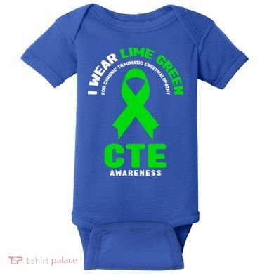Cte Awareness Gift I Wear Lime Green For Cte Awareness Gift Baby Bodysuit