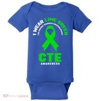 Cte Awareness Gift I Wear Lime Green For Cte Awareness Gift Baby Bodysuit thumb 0