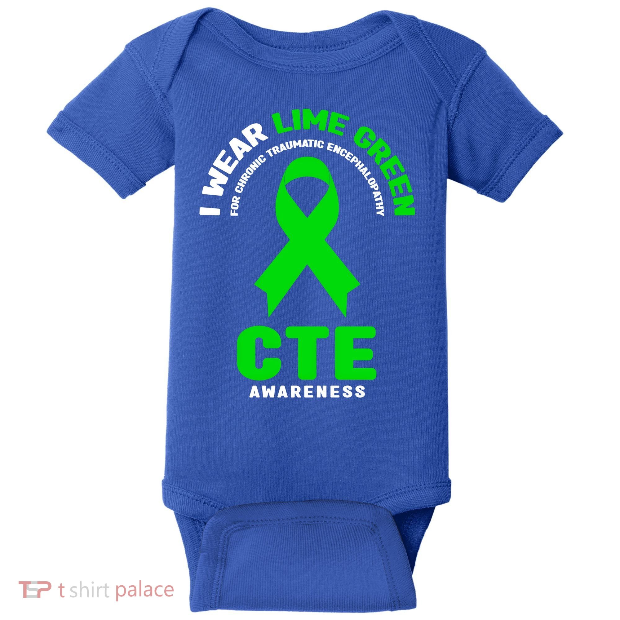 Cte Awareness Gift I Wear Lime Green For Cte Awareness Gift Baby Bodysuit