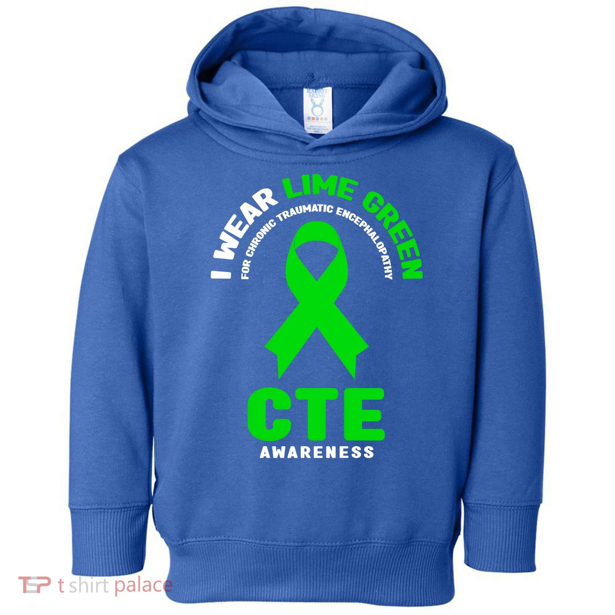 Cte Awareness Gift I Wear Lime Green For Cte Awareness Gift Toddler Hoodie