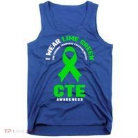 Cte Awareness Gift I Wear Lime Green For Cte Awareness Gift Tank Top thumb 0