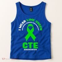 Cte Awareness Gift I Wear Lime Green For Cte Awareness Gift Tank Top thumb 2