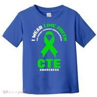 Cte Awareness Gift I Wear Lime Green For Cte Awareness Gift Toddler T-Shirt thumb 0
