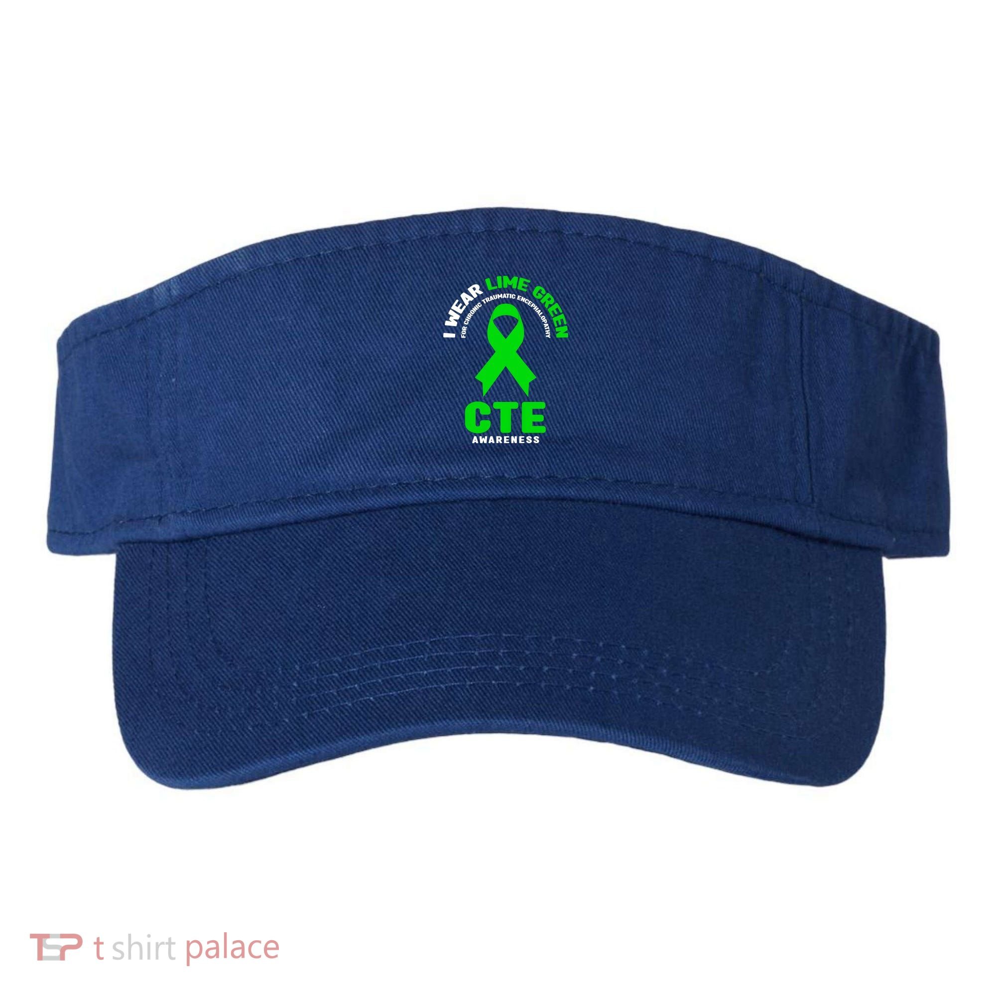 Cte Awareness Gift I Wear Lime Green For Cte Awareness Gift Visor