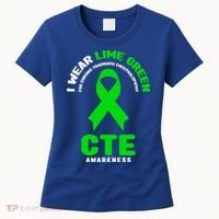 Cte Awareness Gift I Wear Lime Green For Cte Awareness Gift Women's T-Shirt thumb 0