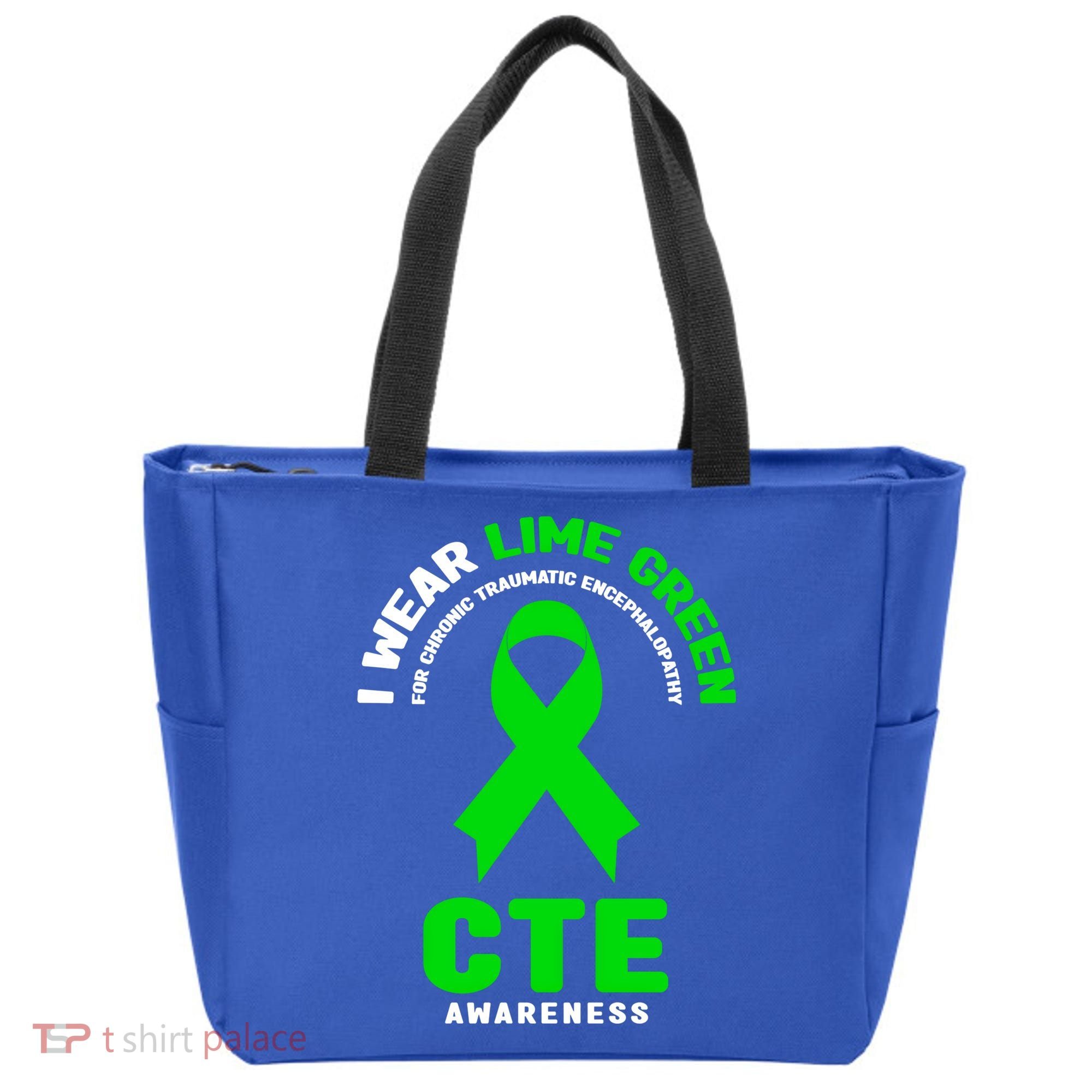 Cte Awareness Gift I Wear Lime Green For Cte Awareness Gift Tote Bag