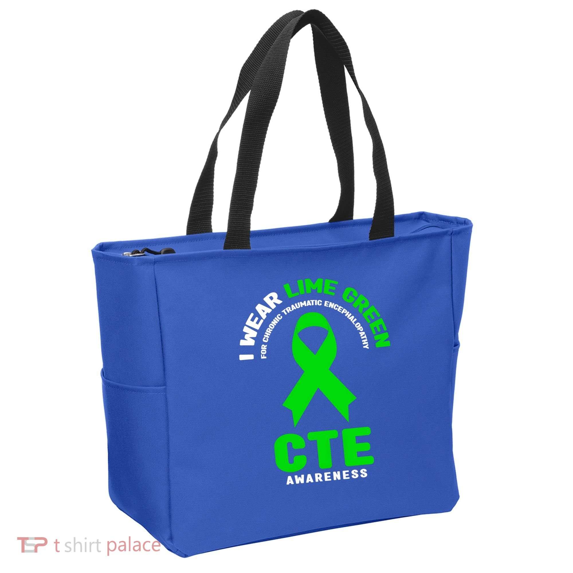 Cte Awareness Gift I Wear Lime Green For Cte Awareness Gift Tote Bag