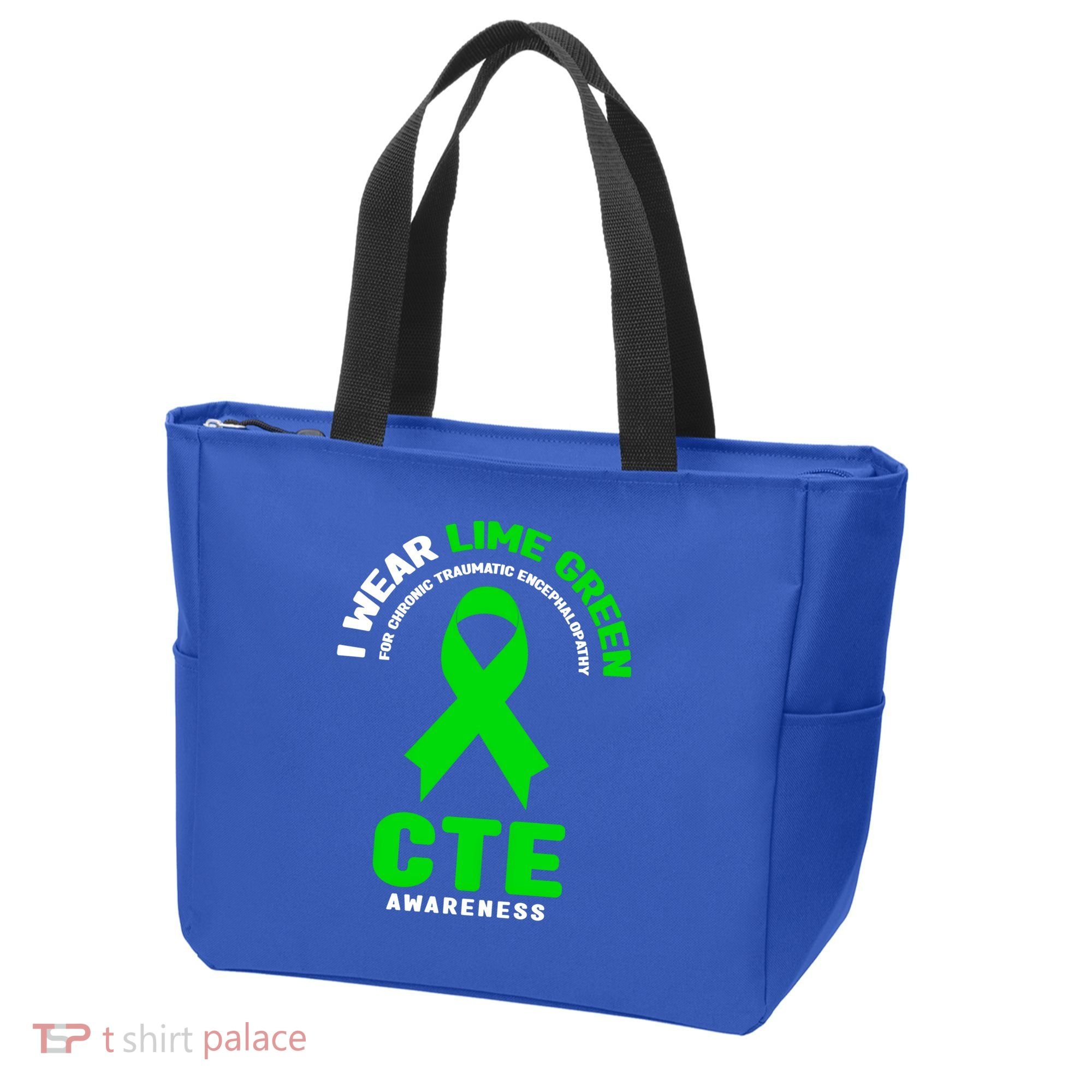 Cte Awareness Gift I Wear Lime Green For Cte Awareness Gift Tote Bag