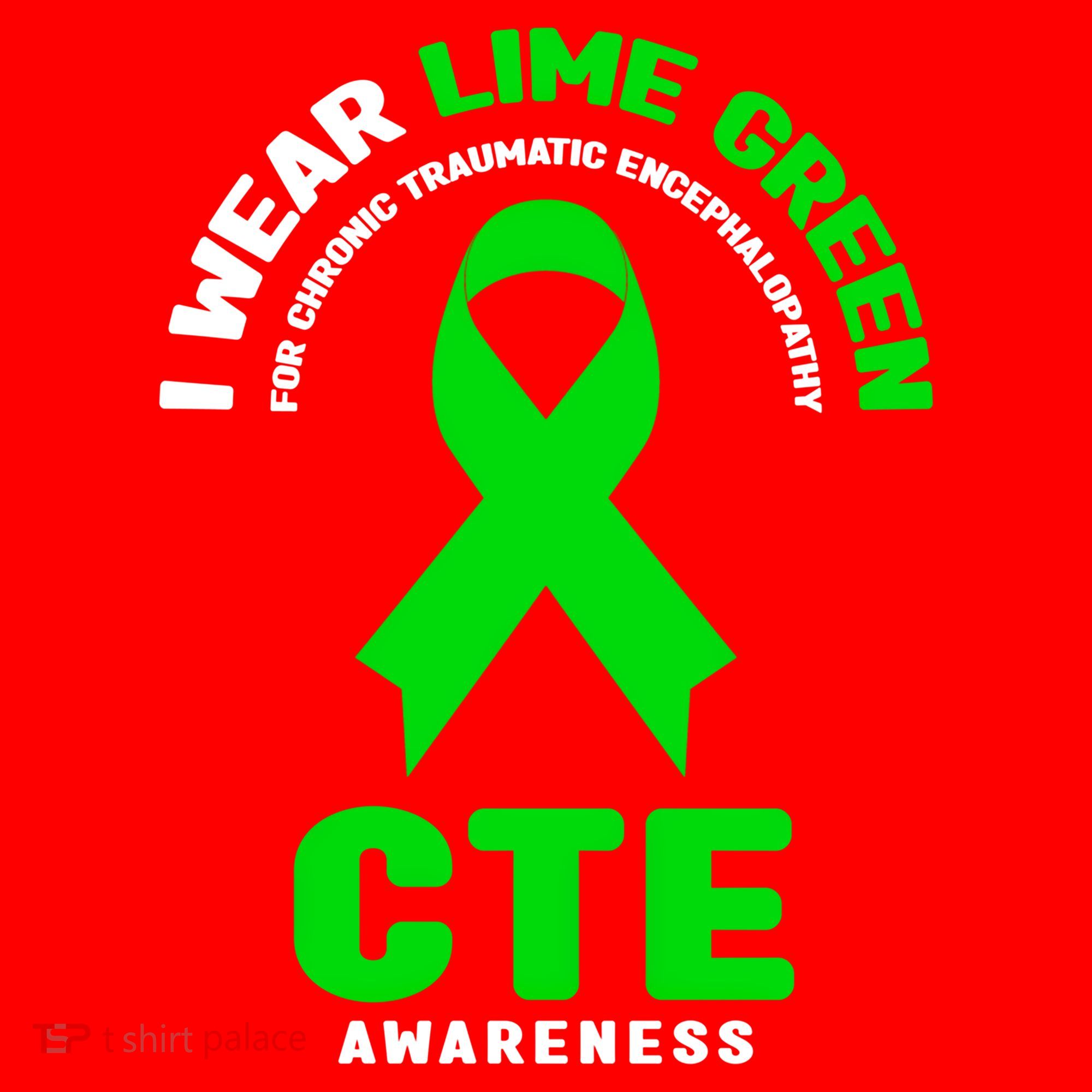 Cte Awareness Gift I Wear Lime Green For Cte Awareness Gift Santa Hat
