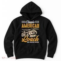 Classic American Hughes OH-6 Cayuse Loach Arm Aviation Action Hoodie thumb 0
