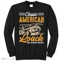 Classic American Hughes OH-6 Cayuse Loach Arm Aviation Action Sweatshirt thumb 0