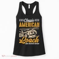 Classic American Hughes OH-6 Cayuse Loach Arm Aviation Action Women's Tank Top thumb 0