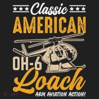 Classic American Hughes OH-6 Cayuse Loach Arm Aviation Action Hat thumb 2