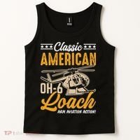Classic American Hughes OH-6 Cayuse Loach Arm Aviation Action Tank Top thumb 2