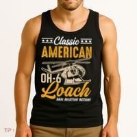 Classic American Hughes OH-6 Cayuse Loach Arm Aviation Action Tank Top thumb 3