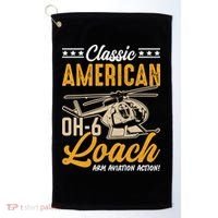 Classic American Hughes OH-6 Cayuse Loach Arm Aviation Action Golf Towel thumb 0