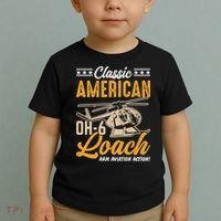 Classic American Hughes OH-6 Cayuse Loach Arm Aviation Action Toddler T-Shirt thumb 2