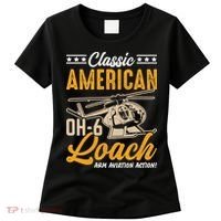 Classic American Hughes OH-6 Cayuse Loach Arm Aviation Action Women's T-Shirt thumb 0