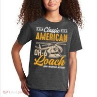 Classic American Hughes OH-6 Cayuse Loach Arm Aviation Action Kids T-Shirt thumb 2