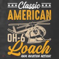 Classic American Hughes OH-6 Cayuse Loach Arm Aviation Action Kids T-Shirt thumb 4