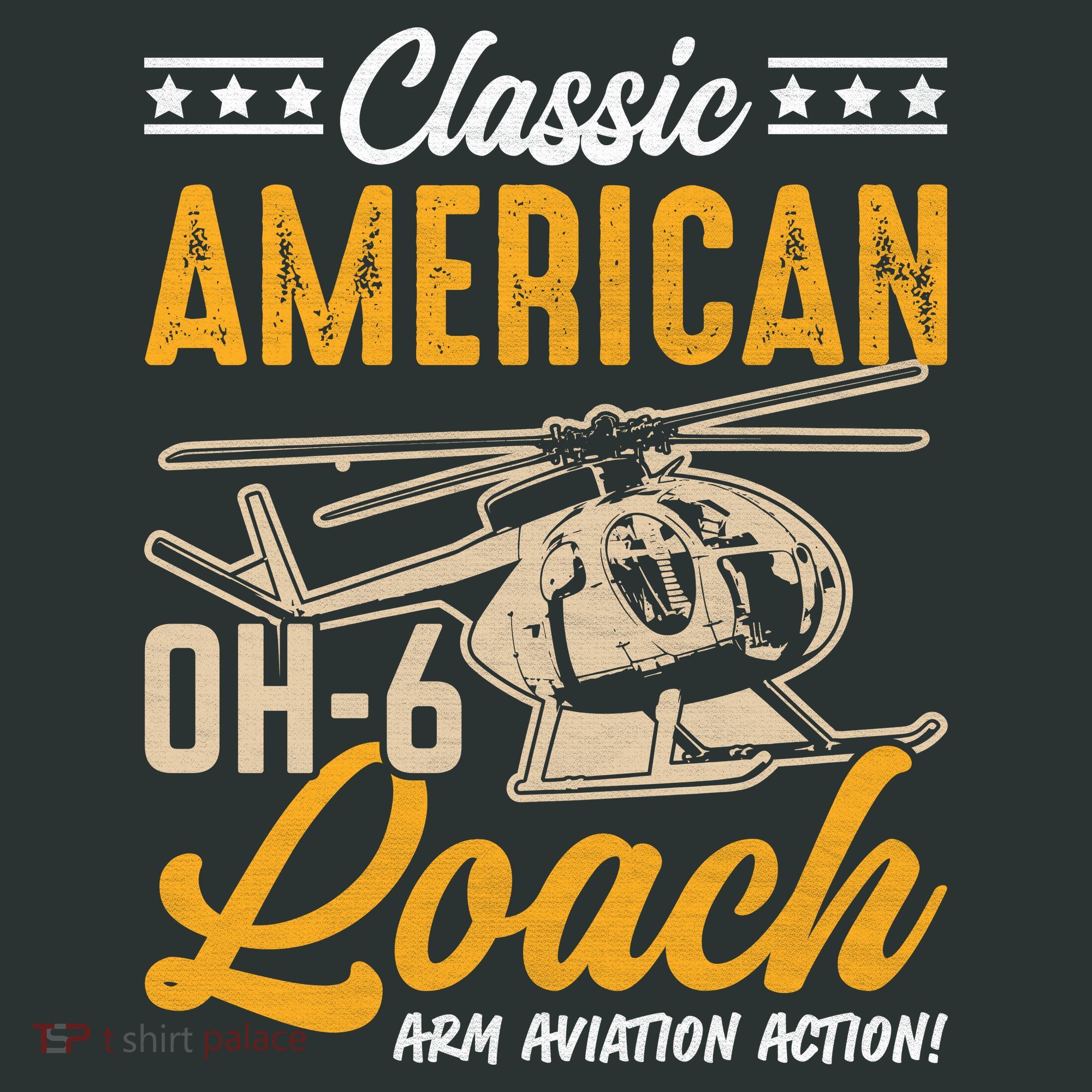 Classic American Hughes OH-6 Cayuse Loach Arm Aviation Action Infant Baby Jersey Bodysuit