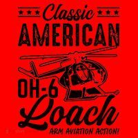 Classic American Hughes OH-6 Cayuse Loach Arm Aviation Action Santa Hat thumb 1