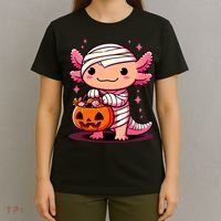 Cute Axolotl Halloween Costume T-Shirt thumb 4
