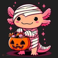 Cute Axolotl Halloween Costume Beanie thumb 2