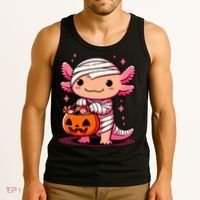Cute Axolotl Halloween Costume Tank Top thumb 3